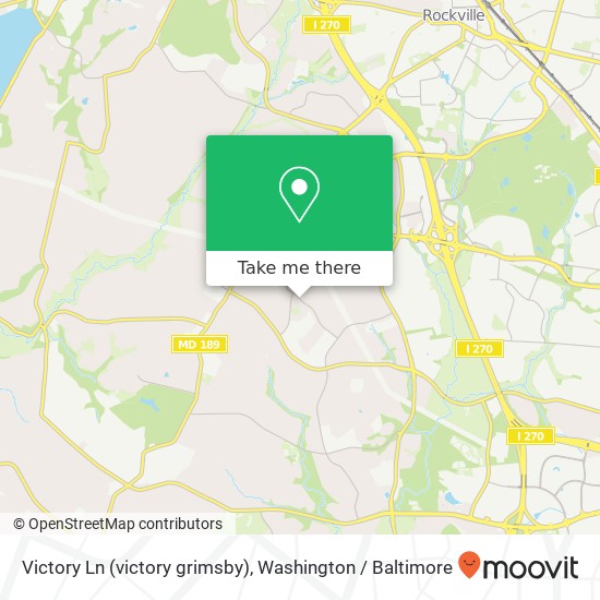 Mapa de Victory Ln (victory grimsby), Potomac, MD 20854