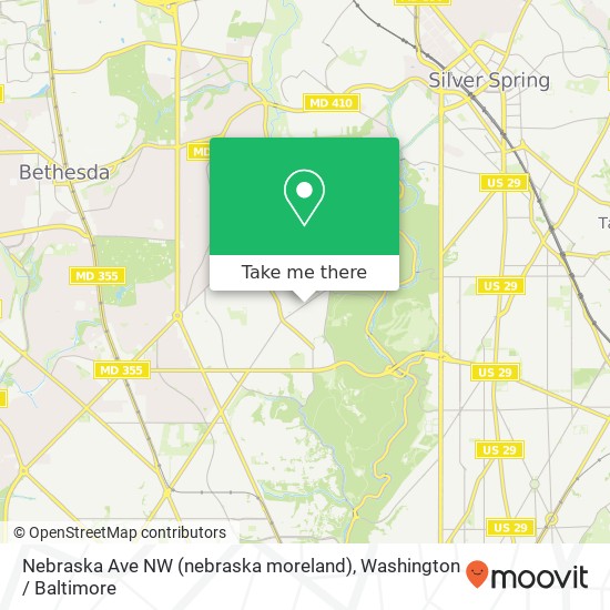 Mapa de Nebraska Ave NW (nebraska moreland), Washington, DC 20015