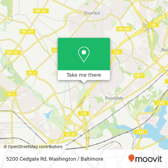 5200 Cedgate Rd, Baltimore, MD 21206 map