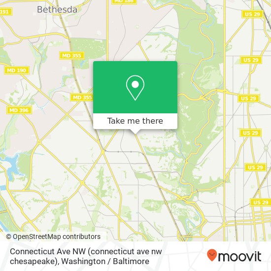 Mapa de Connecticut Ave NW (connecticut ave nw chesapeake), Washington, DC 20008