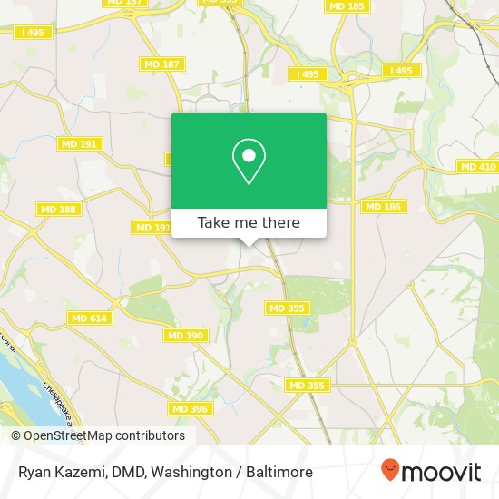 Mapa de Ryan Kazemi, DMD, 4825 Bethesda Ave