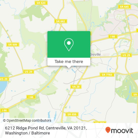 Mapa de 6212 Ridge Pond Rd, Centreville, VA 20121