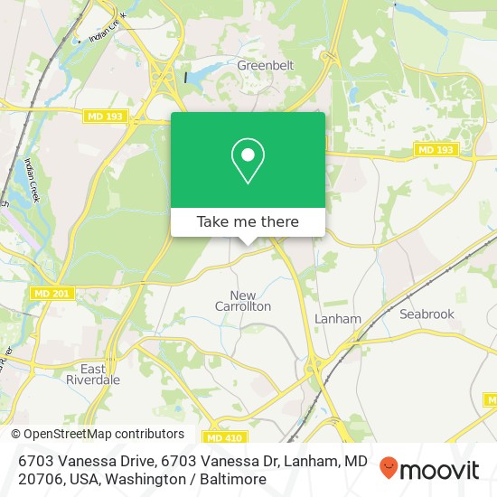 6703 Vanessa Drive, 6703 Vanessa Dr, Lanham, MD 20706, USA map