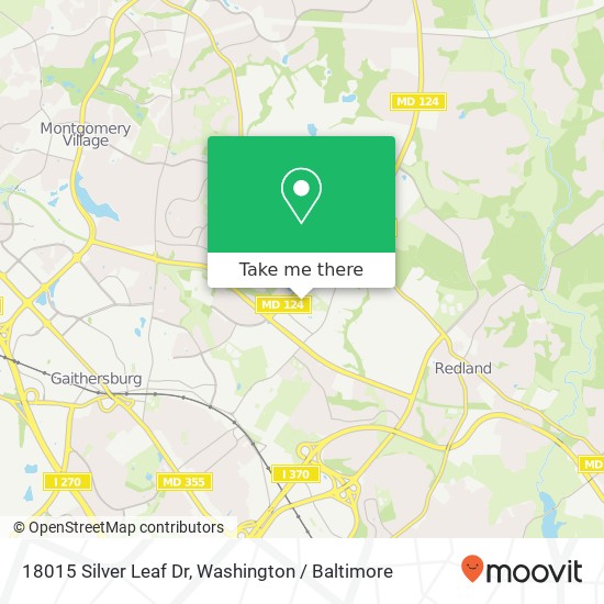 Mapa de 18015 Silver Leaf Dr, Gaithersburg, MD 20877