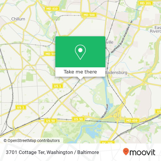 Mapa de 3701 Cottage Ter, Brentwood, MD 20722