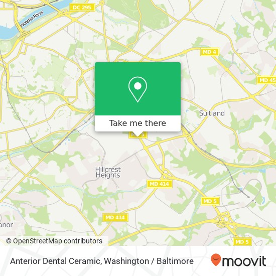 Anterior Dental Ceramic, 3611 Branch Ave map