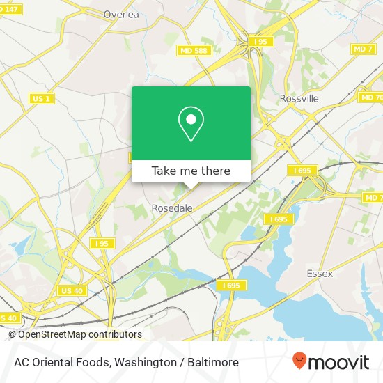 Mapa de AC Oriental Foods, 8091 Philadelphia Rd