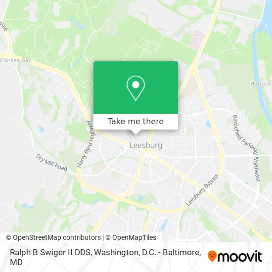 Ralph B Swiger II DDS map
