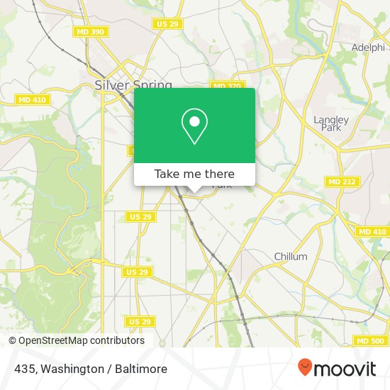 Mapa de 435, 6930 Carroll Ave #435, Takoma Park, MD 20912, USA