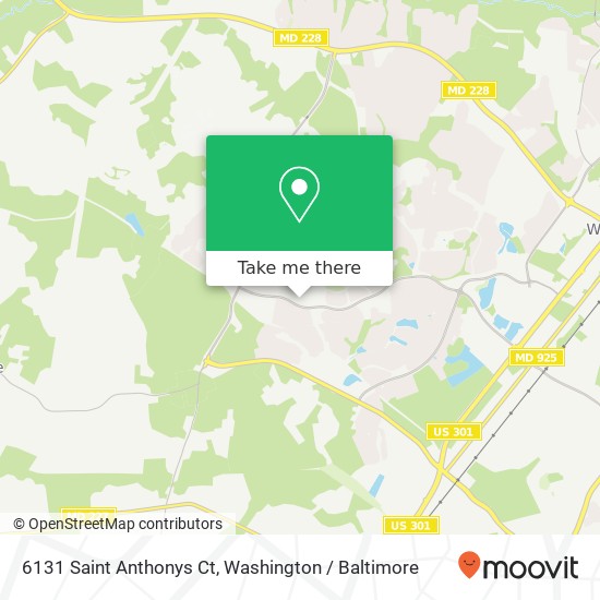 Mapa de 6131 Saint Anthonys Ct, Waldorf, MD 20603