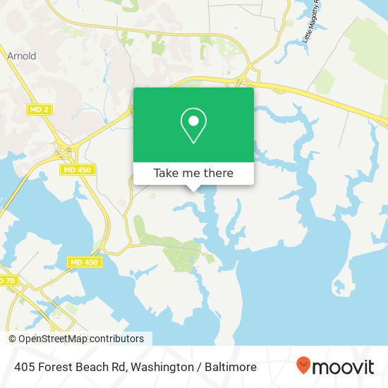 Mapa de 405 Forest Beach Rd, Annapolis, MD 21409