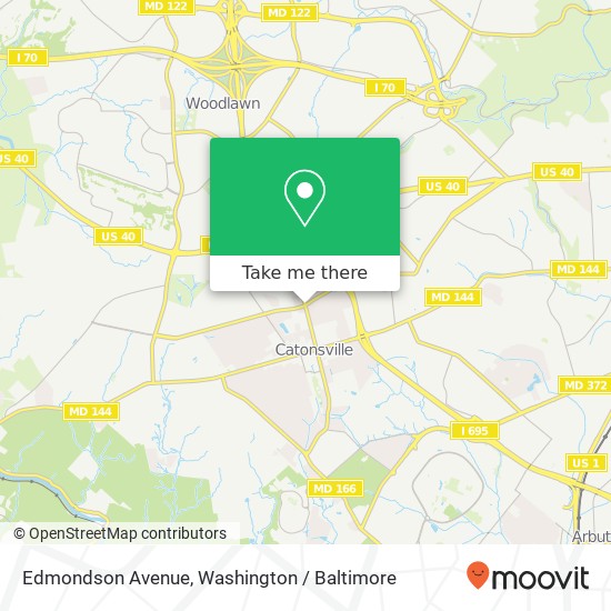 Mapa de Edmondson Avenue, Edmondson Ave & Ingleside Ave, Catonsville, MD 21228, USA