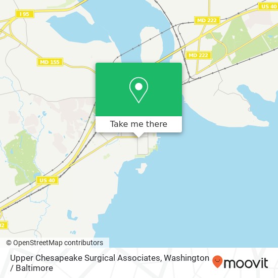 Mapa de Upper Chesapeake Surgical Associates, 501 Union Ave S