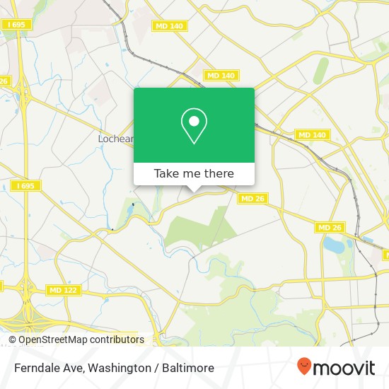 Mapa de Ferndale Ave, Gwynn Oak (GWYNN OAK), MD 21207