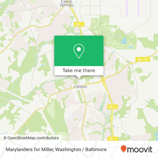 Mapa de Marylanders for Miller, 8808 Old Branch Ave
