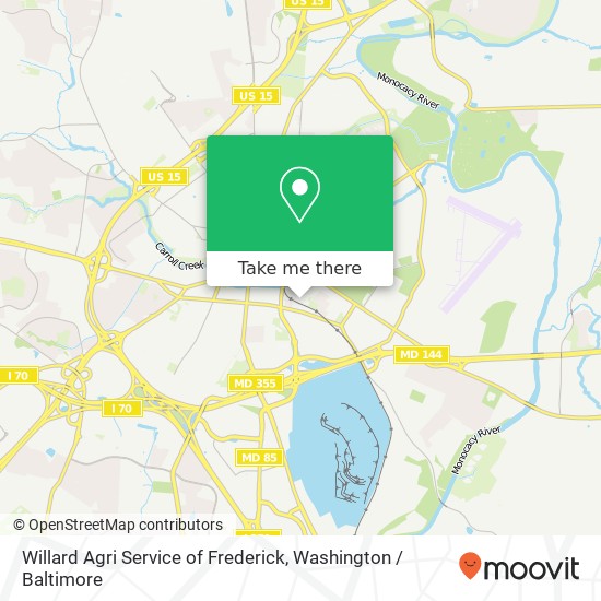 Mapa de Willard Agri Service of Frederick, 50 S Wisner St