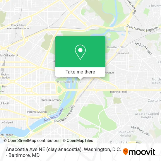 Mapa de Anacostia Ave NE (clay anacostia)