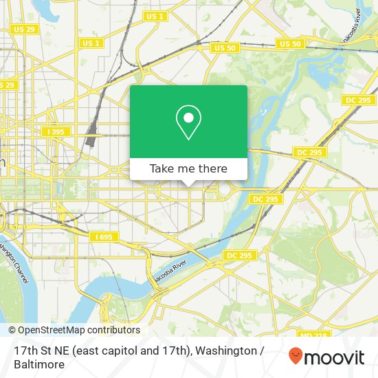 Mapa de 17th St NE (east capitol and 17th), Washington, DC 20003