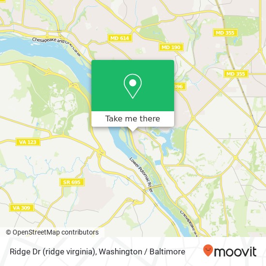 Ridge Dr (ridge virginia), Bethesda, MD 20816 map