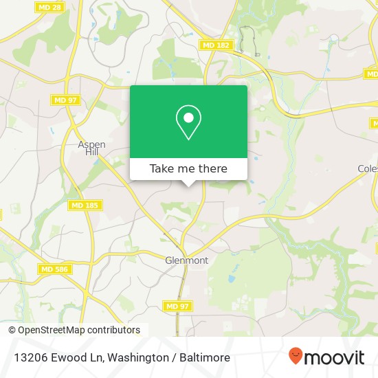 13206 Ewood Ln, Silver Spring, MD 20906 map