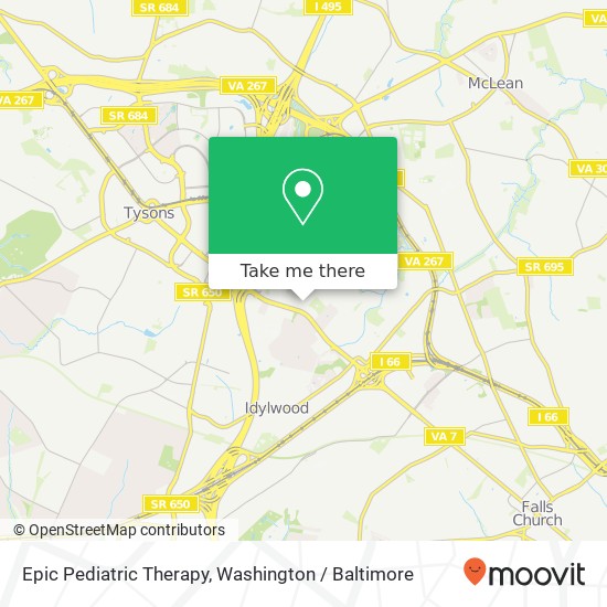 Mapa de Epic Pediatric Therapy, 7600 Leesburg Pike