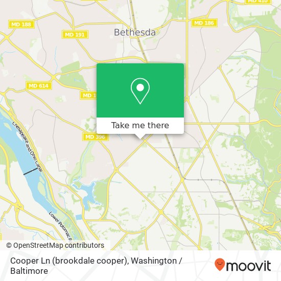 Mapa de Cooper Ln (brookdale cooper), Bethesda, MD 20816