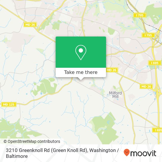 3210 Greenknoll Rd (Green Knoll Rd), Windsor Mill, MD 21244 map