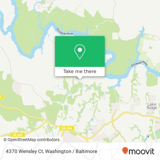 Mapa de 4370 Wensley Ct, Woodbridge, VA 22192