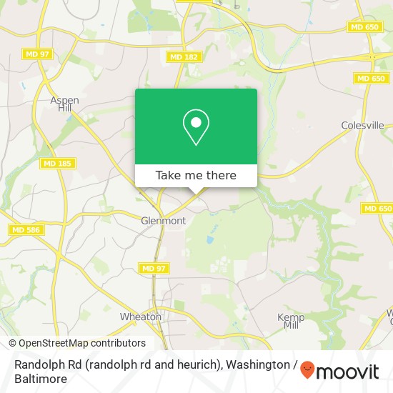Mapa de Randolph Rd (randolph rd and heurich), Silver Spring, MD 20902