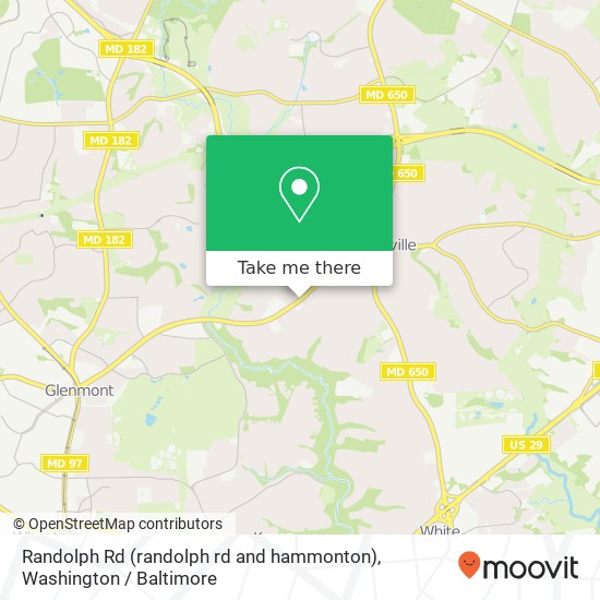 Mapa de Randolph Rd (randolph rd and hammonton), Silver Spring, MD 20904