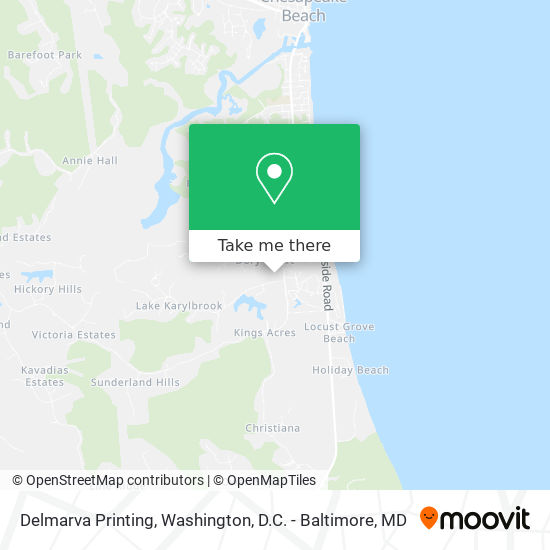 Delmarva Printing map