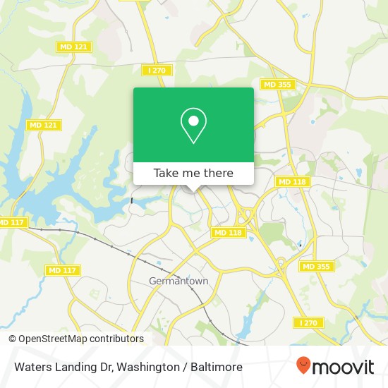 Waters Landing Dr, Germantown, MD 20874 map