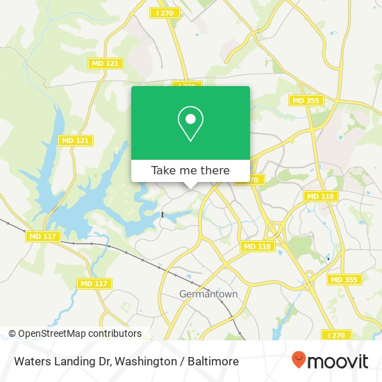 Waters Landing Dr, Germantown, MD 20874 map