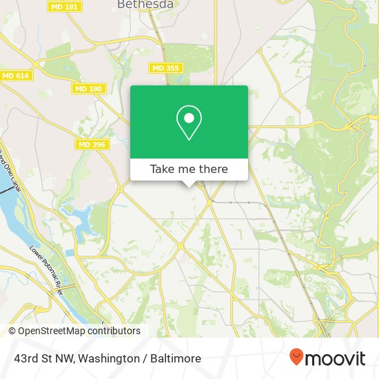 43rd St NW, Washington, DC 20016 map