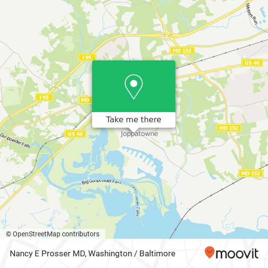 Mapa de Nancy E Prosser MD, 742 Joppa Farm Rd