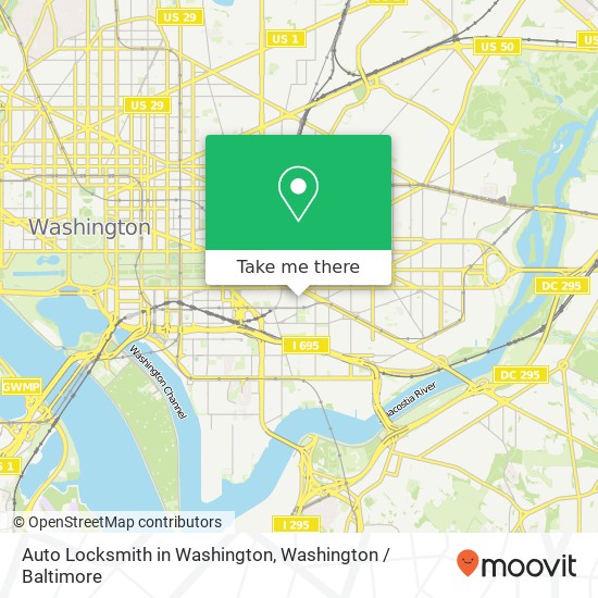 Auto Locksmith in Washington, 200 C St SE map