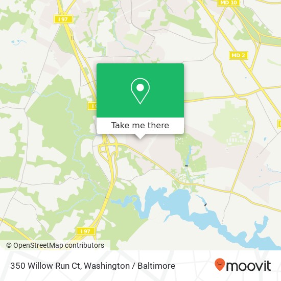 Mapa de 350 Willow Run Ct, Millersville, MD 21108