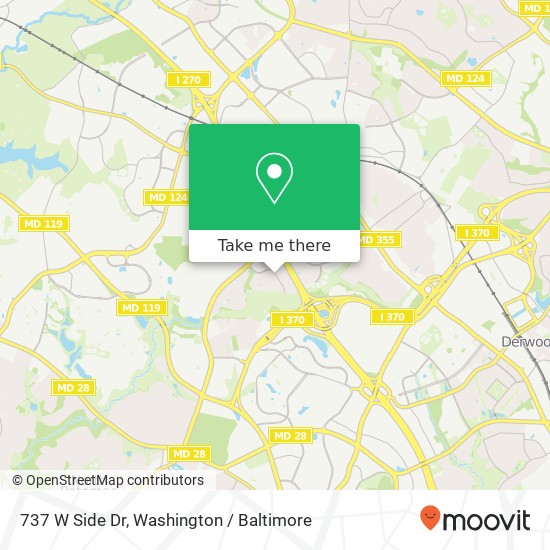 Mapa de 737 W Side Dr, Gaithersburg, MD 20878