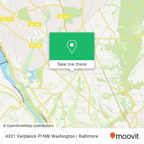 Mapa de 4301 Verplanck Pl NW, Washington, DC 20016