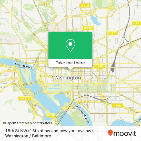 15th St NW (15th st nw and new york ave nw), Washington, DC 20005 map