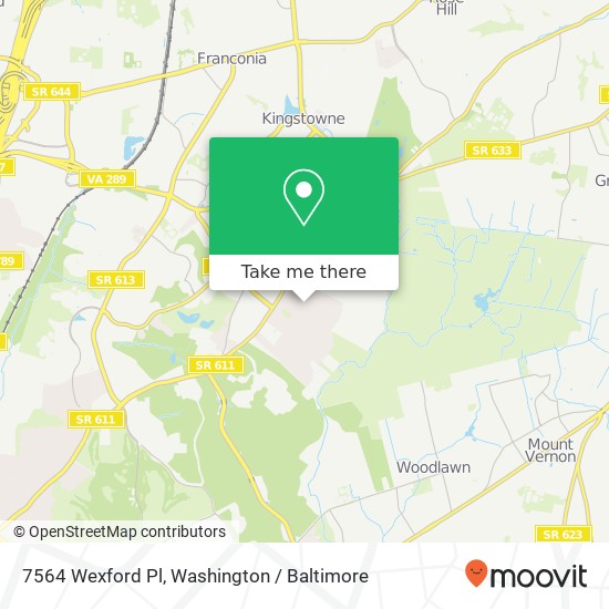 Mapa de 7564 Wexford Pl, Alexandria, VA 22315
