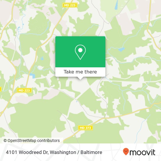 Mapa de 4101 Woodreed Dr, Brandywine, MD 20613