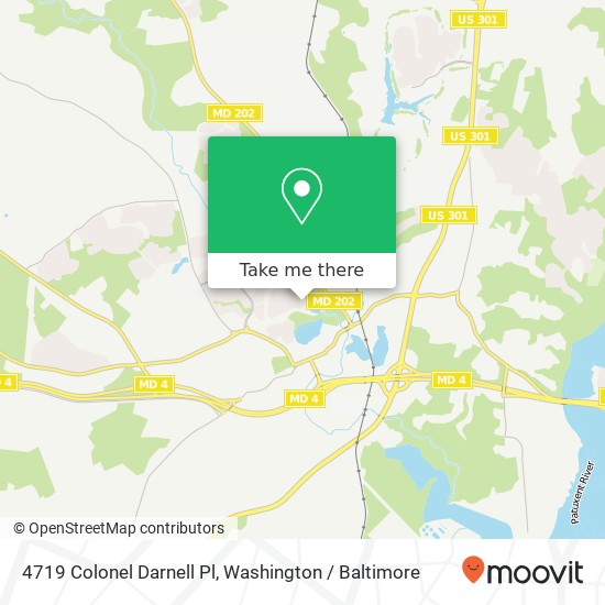 Mapa de 4719 Colonel Darnell Pl, Upper Marlboro, MD 20772