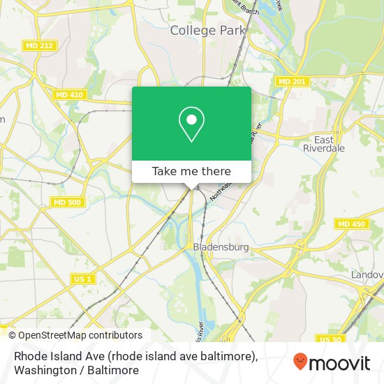 Mapa de Rhode Island Ave (rhode island ave baltimore), Hyattsville, MD 20781