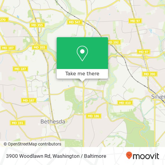 3900 Woodlawn Rd, Chevy Chase, MD 20815 map