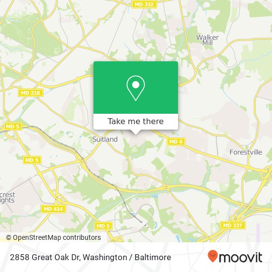 2858 Great Oak Dr, District Heights, MD 20747 map