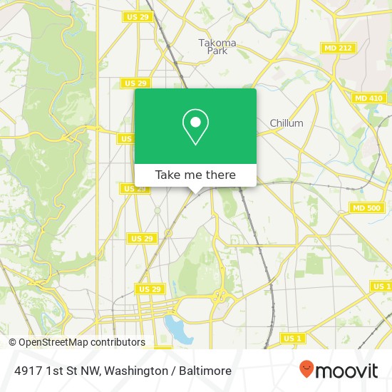 4917 1st St NW, Washington, DC 20011 map