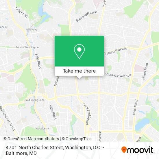 4701 North Charles Street map