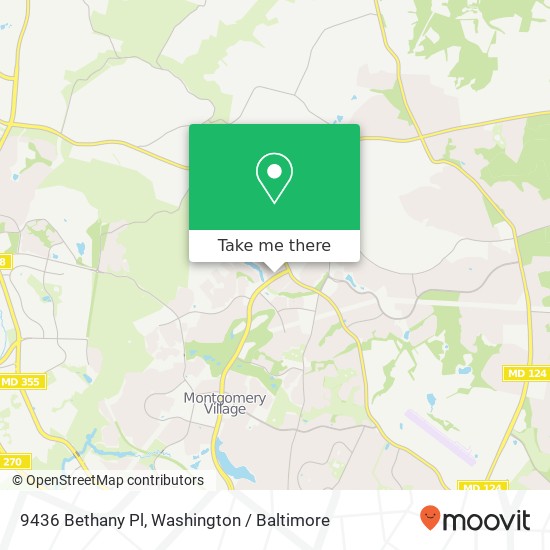 9436 Bethany Pl, Montgomery Village, MD 20886 map