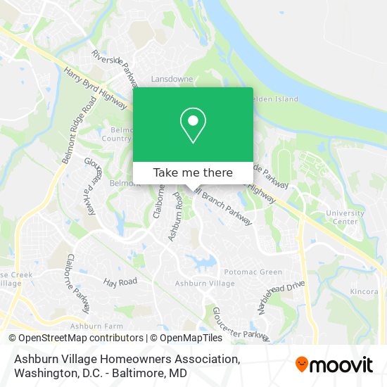 Ashburn Village Homeowners Association map